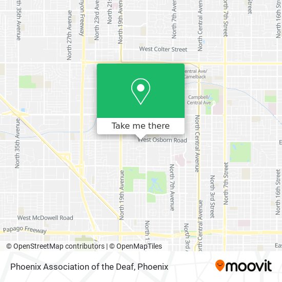 Phoenix Association of the Deaf map