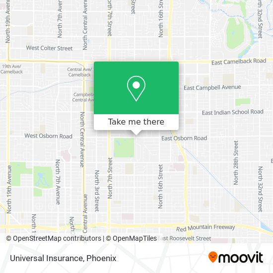 Universal Insurance map