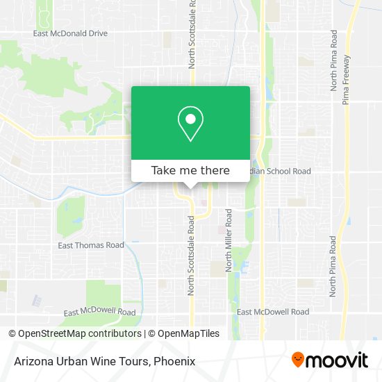 Mapa de Arizona Urban Wine Tours