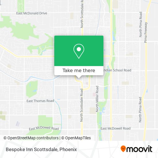 Mapa de Bespoke Inn Scottsdale