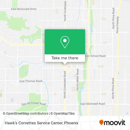 Hawk's Corvettes Service Center map