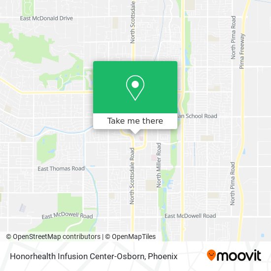 Honorhealth Infusion Center-Osborn map