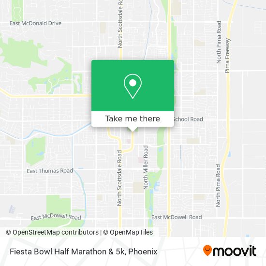 Mapa de Fiesta Bowl Half Marathon & 5k