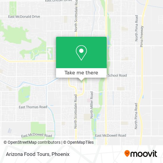 Arizona Food Tours map