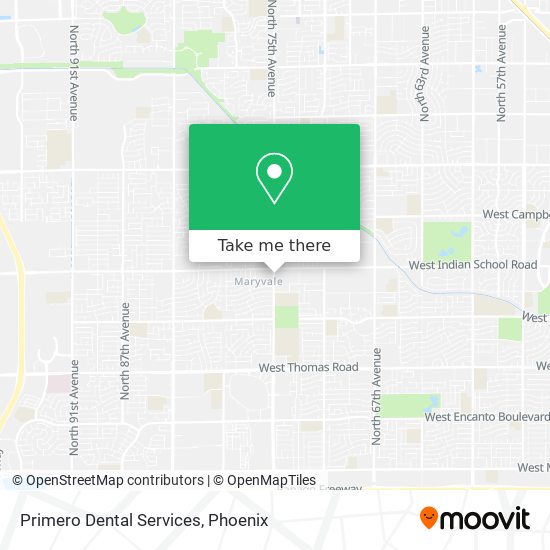 Mapa de Primero Dental Services