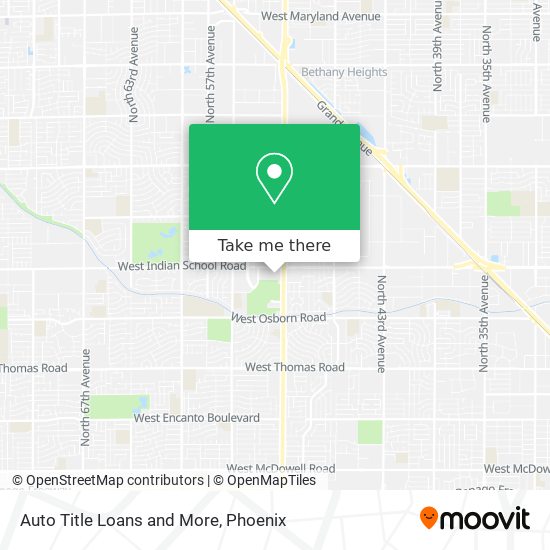 Auto Title Loans and More map