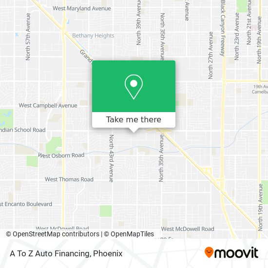 A To Z Auto Financing map