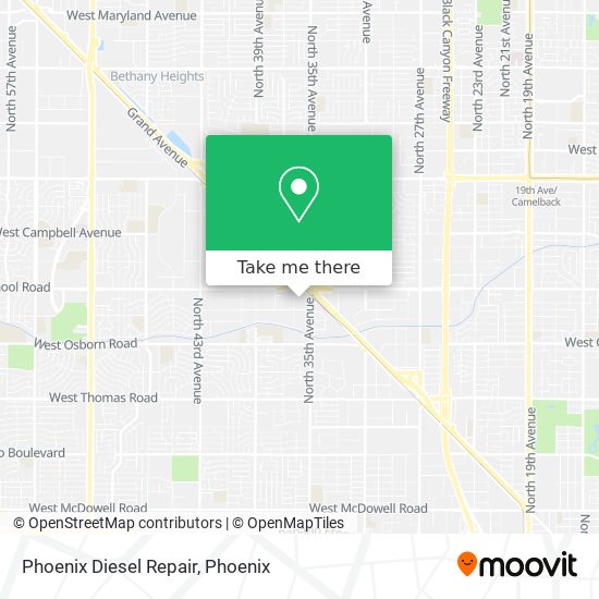 Phoenix Diesel Repair map