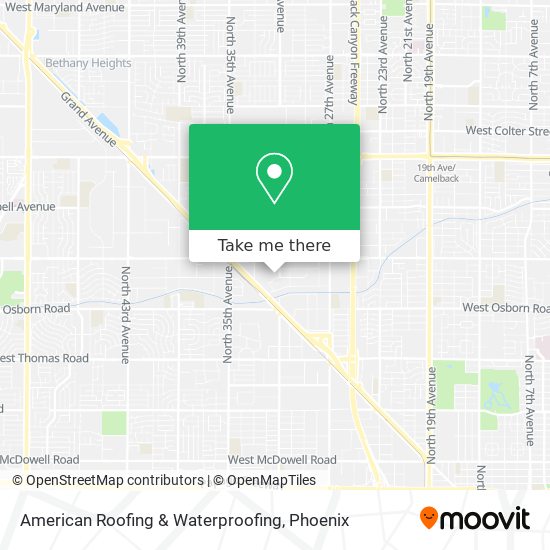 American Roofing & Waterproofing map