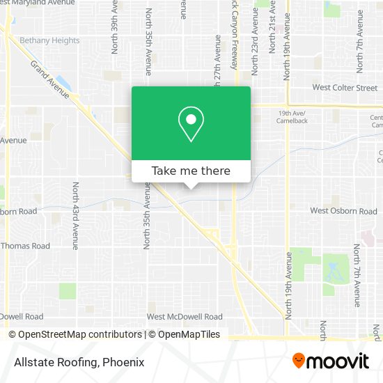 Allstate Roofing map