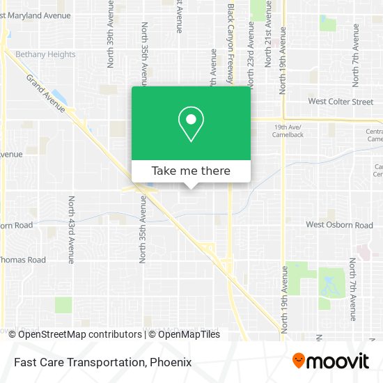 Fast Care Transportation map