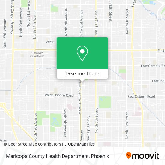 Mapa de Maricopa County Health Department