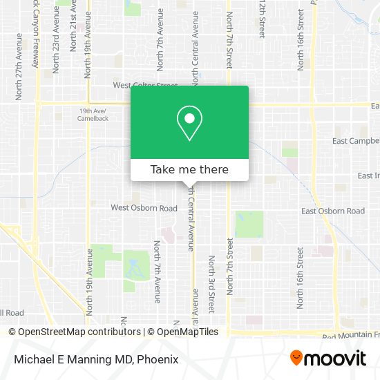 Michael E Manning MD map