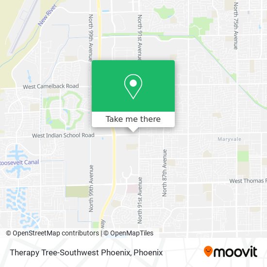 Therapy Tree-Southwest Phoenix map