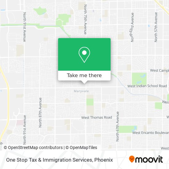 One Stop Tax & Immigration Services map