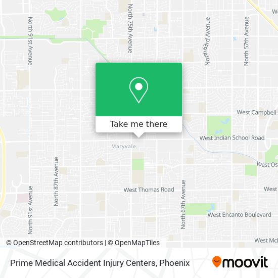 Mapa de Prime Medical Accident Injury Centers