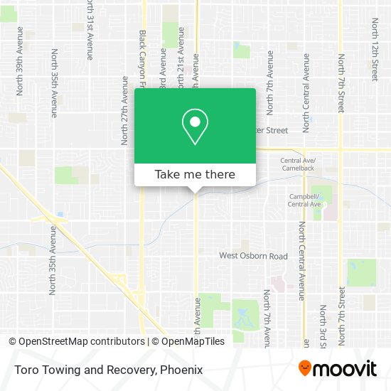 Toro Towing and Recovery map