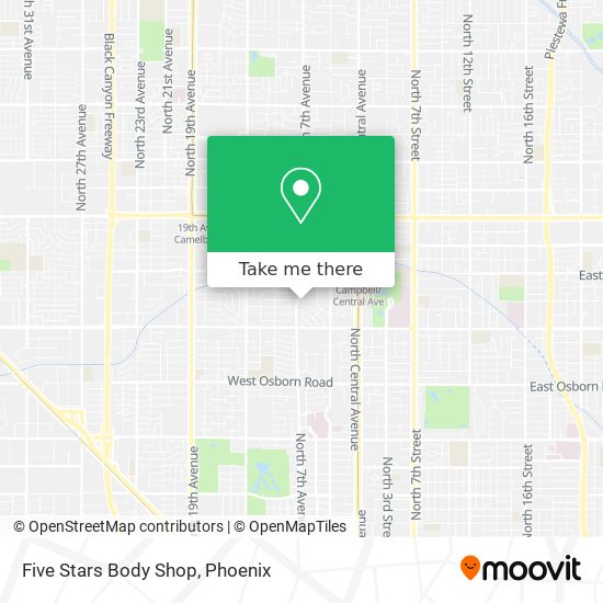 Five Stars Body Shop map