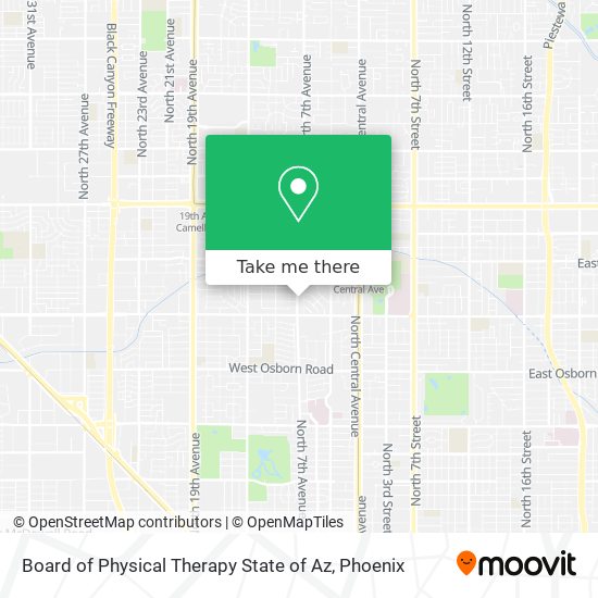Board of Physical Therapy State of Az map