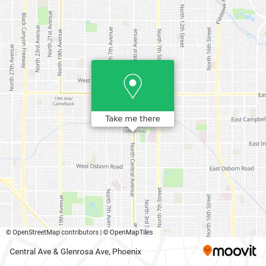 Central Ave & Glenrosa Ave map