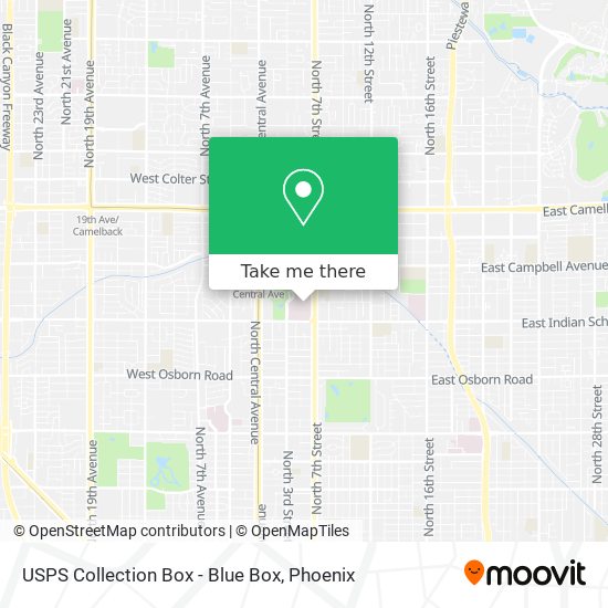 USPS Collection Box - Blue Box map