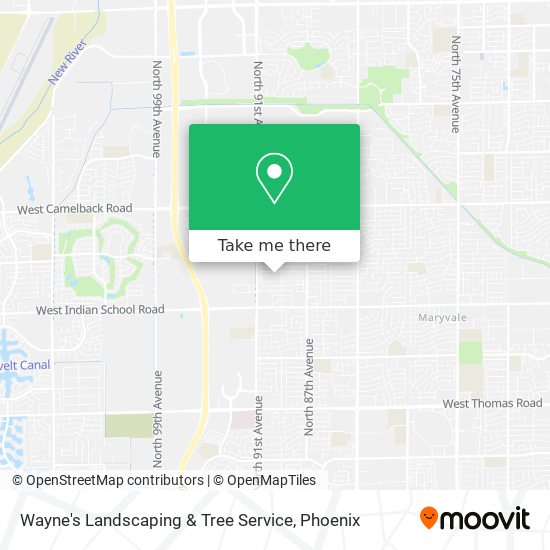 Wayne's Landscaping & Tree Service map