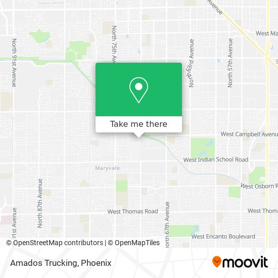 Amados Trucking map