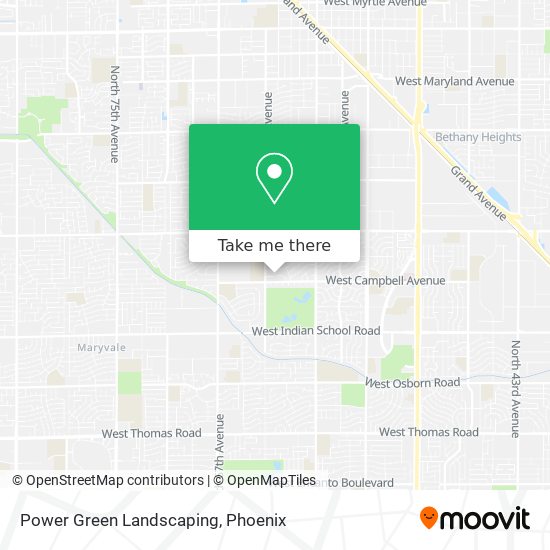 Power Green Landscaping map