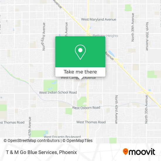 T & M Go Blue Services map