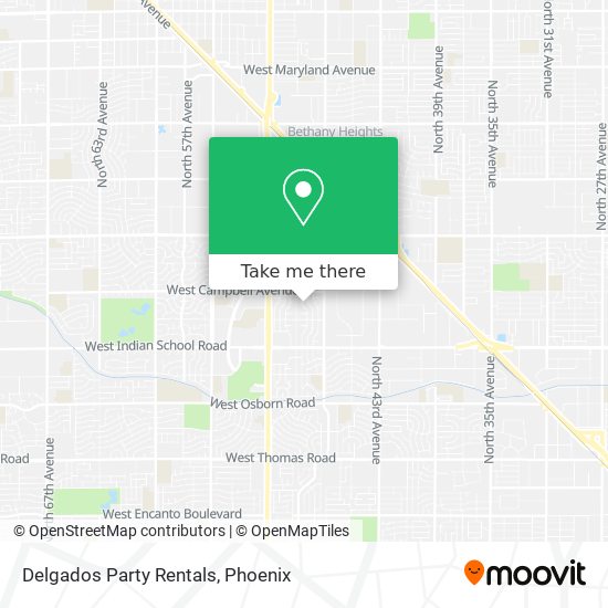 Mapa de Delgados Party Rentals
