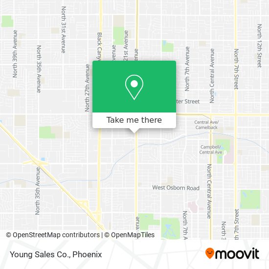 Young Sales Co. map