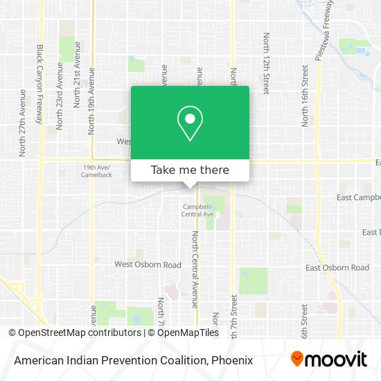 Mapa de American Indian Prevention Coalition