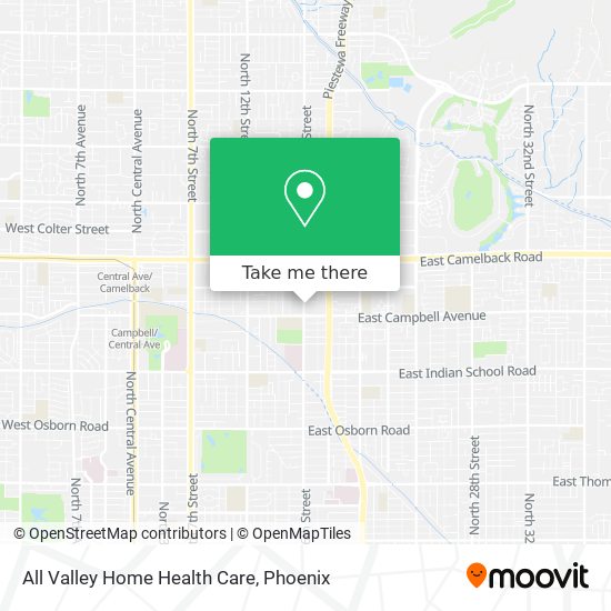 All Valley Home Health Care map