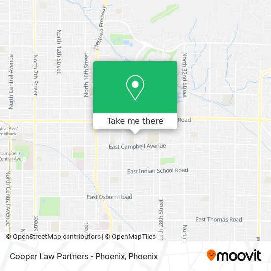 Cooper Law Partners - Phoenix map