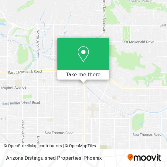 Mapa de Arizona Distinguished Properties