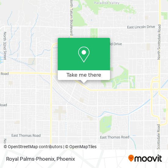 Royal Palms-Phoenix map