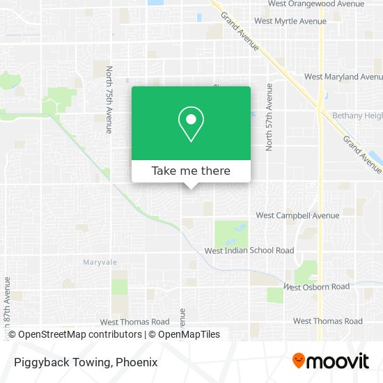 Piggyback Towing map