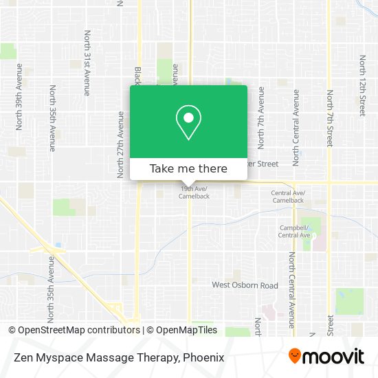 Zen Myspace Massage Therapy map