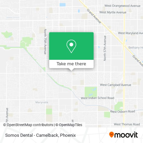 Mapa de Somos Dental - Camelback