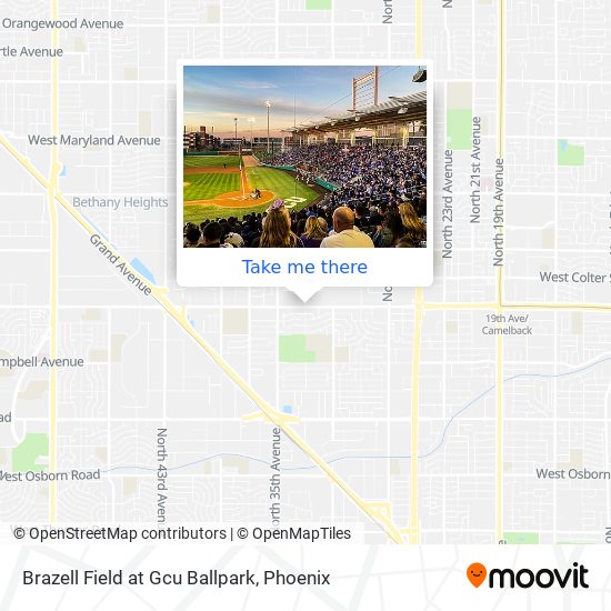 Brazell Field at Gcu Ballpark map