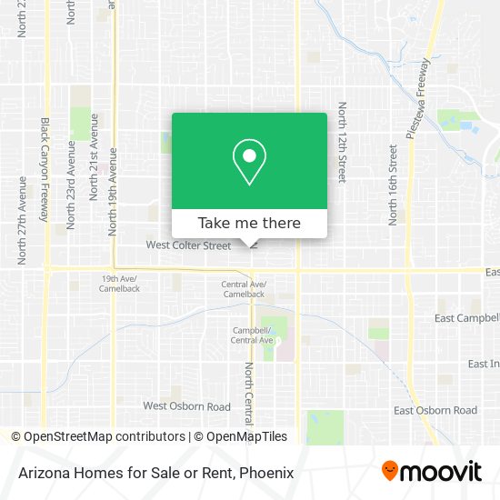 Arizona Homes for Sale or Rent map