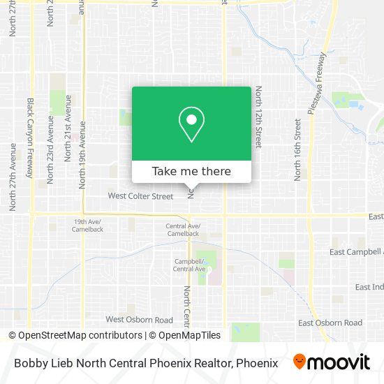 Mapa de Bobby Lieb North Central Phoenix Realtor