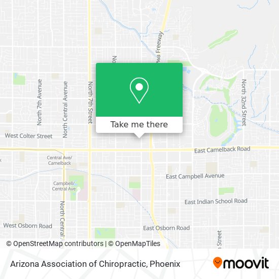 Mapa de Arizona Association of Chiropractic
