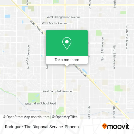 Rodriguez Tire Disposal Service map