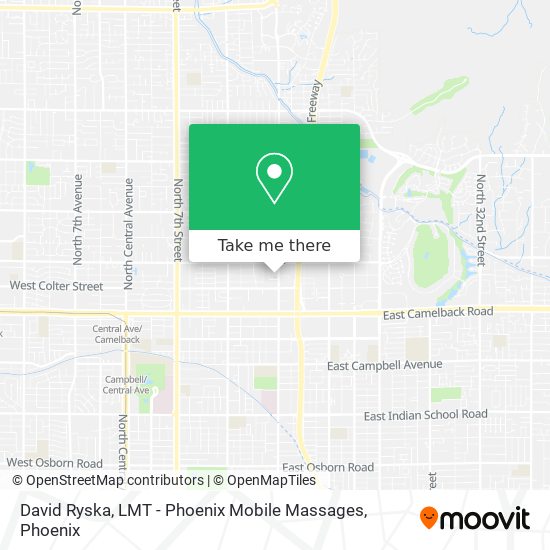 Mapa de David Ryska, LMT - Phoenix Mobile Massages