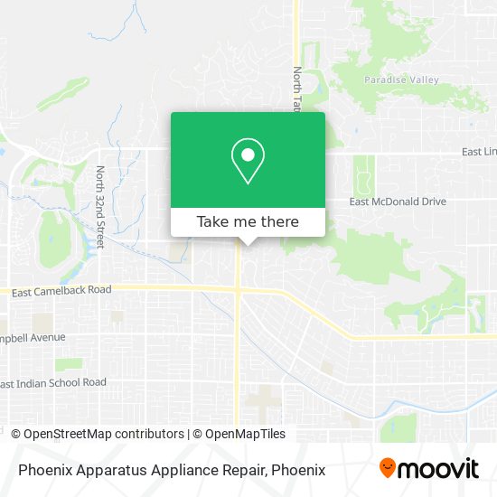 Phoenix Apparatus Appliance Repair map