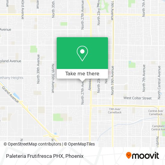 Paleteria Frutifresca PHX map