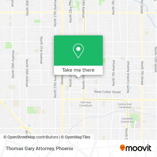 Thomas Gary Attorney map