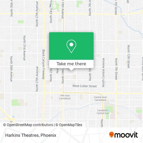 Harkins Theatres map