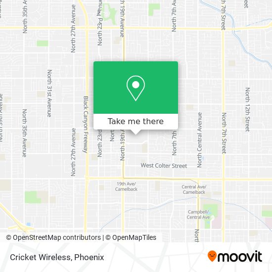 Mapa de Cricket Wireless